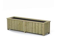Rowlinsons Heritage Large Planter - L42 x W153 x H43 cm - Natural Timber Finish in Brown Rowlinsons Brown