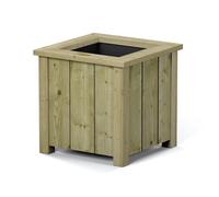 Rowlinsons Heritage Small Planter, L42 x W43 x H43 cm, Natural Timber Finish in Brown Rowlinsons Brown
