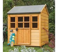 Rowlinsons Little Lodge, Playhouse, Wendy House - L118.4 x W125 x H148 cm in Brown Rowlinsons Brown