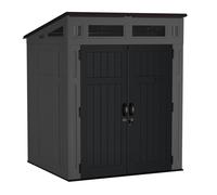 Rowlinsons Modernist Shed 6' x 5' with Assembly - Resin - L173 x W189 x H228 cm in Dark Grey Rowlinsons Dark Grey