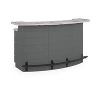 Rowlinsons Oasis Garden Bar - Resin - L91 x W198 x H109 cm in Grey Rowlinsons Grey