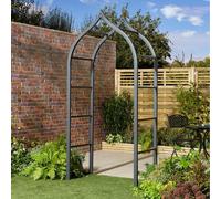 Rowlinsons Palermo Arch - Steel - L61 x W104 x H240 cm - Powder-Coated in Grey Rowlinsons Grey