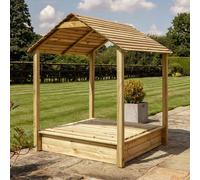 Rowlinsons Parkland Sandpit - L134 x W134 x H165 cm in Brown Rowlinsons Brown