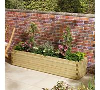 Rowlinsons Premier Patio Trough Planter 2m - Timber - L40 x W200 x H37 cm in Light Brown Rowlinsons Light Brown