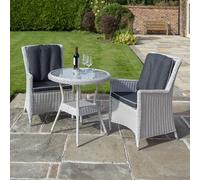Rowlinsons Prestbury Bistro Set - Aluminium - L64 x W68 x H95 cm - Grey Rowlinsons Grey
