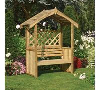 Rowlinsons Salisbury Arbour - Pressure Treated Timber - L74 x W163 x H207.5 cm in Brown Rowlinsons Brown