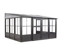 Rowlinsons Sojag Charleston Conservatory 3m x 4m with Assembly - Aluminum in Grey Rowlinsons Grey