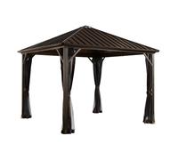 Rowlinsons Sojag Gazebo 3m x 3m - Aluminum - L300 x W300 x H275 cm in Brown Rowlinsons Brown