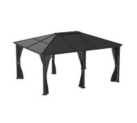 Rowlinsons Sojag Meridien Gazebo 3.7m x 4.9m - Aluminum - L485 x W365 x H270 cm in Black Rowlinsons Black