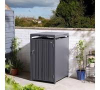 Rowlinsons Wimbledon Single Bin Store - Steel - L81xW68xH116.5 cm - Powder-Coated in Grey Rowlinsons Grey