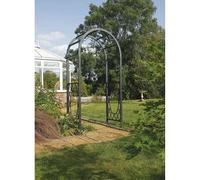Rowlinsons Wrenbury Round Top Arch - L61 x W110 x H220 cm in Black Rowlinsons Black