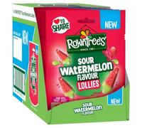 Rowntree’s Lollies Sour Watermelon Flavour Sweets Sharing Bag 130g - Fruity Sour Sweets - Chewy Confectionery - Pick Your Number of Bags