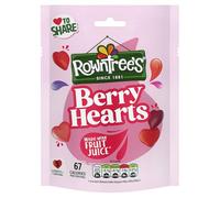 Rowntree's Berry Hearts Sweets Sharing Bag - Soft & Chewy Fruit, 115g | Pack of 1
