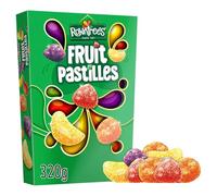 Rowntree's Fruit Pastilles Carton | 320g of Vegan Friendly Chewy Sweets in 5 Fruity Flavours | Classic British Treat for Sharing, Stocking Fillers & Christmas Gifting