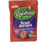 Rowntree's Fruit Pastilles Strawberry and Blackcurrant Sharing Bag, 150 g, Pack of 12