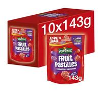 Rowntrees Fruit Pastilles Strawberry & Blackcurrant Sharing Bags | 10 x 150g Vegan-Friendly Jelly Sweets | Bold Berry Flavour & Chewy Texture