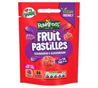 Rowntree's Fruit Pastilles Strawberry & Blackcurrant Sweets Sharing, 143g | Pack of 1