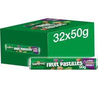 Rowntrees Fruit Pastilles Vegan Sweets Tubes 50g x 32 Rolls Pmp (32 Rolls (1 Case))
