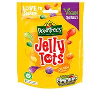 Rowntree's Jelly Tots Sweets - Fruity Jelly Sweets in 6 Flavours Made with Real Fruit Juice - Sharing Bag 150g