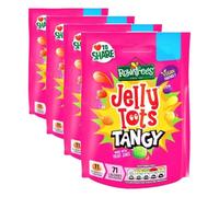 Rowntree's Jelly Tots Tangy Sweets Sharing Bag 140g (Pack of 4)