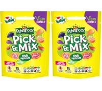 Rowntree's Pick and Mix Sweets - Vegan Friendly Jelly Tots, Fruit Pastilles & Fruit Gums - Sharing Bag 150g (Pack of 2)