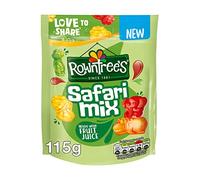 Rowntree's Safari Mix Sweets - Animal Shaped Fruity Jelly Sweets Made with Real Fruit Juice - Sharing Bag 115g