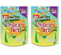 Rowntree's Tropical Tots Vegan Friendly Sweets Sharing Bag 140g (Pack of 2)