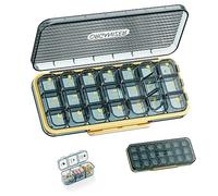 ROWNYEON Weekly Pill Box Organiser Pill Boxes 7 Day 3 Times a Day,Portable Daily Tablet Organiser Pill Dispenser with 21 Copartments to Hold Vitamins, Cod Liver Oil, Supplements and Medication,Blue