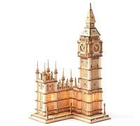 ROWOOD 3D Wooden Puzzle Big Ben Model Kit for Adults to build, DIY Wooden Model Building Construction Craft Kits, Ideal as Christmas And Birthday Gift