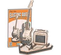 RoWood 3D Wooden Puzzle Electric Guitar Wooden Model Kits for Adults to Build, Musical Instruments Model Building Kit, DIY Crafts Kit, Birthday Gift