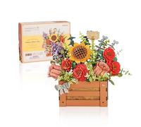 ROWOOD 3D Wooden Puzzle Flowers with Vase Great for Gifts Home Decor Artificial Flower Model Kits for Adults Kids to Build Creative Craft Gifts for Women Ideal for Chrismas Valentine's Day Birthday