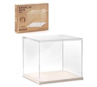ROWOOD Acrylic Display Case 29 X 24 X 24cm, Clear Showcase Display Box Stand Need Assemble, Dustproof Protection Box for Dollhouse, 3D Puzzle, Collectibles or Home Storage