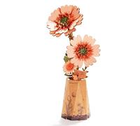 rowood Artificial Flowers Gerbera Daisy, 3D Puzzle DIY Wooden Flower, Model Kits to be Assembled, Craft Set for Adults Adults Kids, Home Décor and Valentine Toy Gift Kit