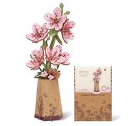 rowood Artificial Flowers Sakura, 3D Puzzle DIY Wooden Flower, Model Kits to be Assembled, Craft Kit for Adults Kids, Romantic Home Décor, Valentine Toy Gift Kit