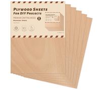 ROWOOD Mahogany Veneered Plywood Sheets 6PCS 420x300x3mm A3 Laser Engraving Materials Plywood Board for Model Making DIY Wooden Crafts Ideal for Laser Cutting Wood Burning Painting CNC