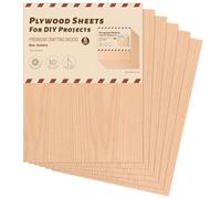 ROWOOD Red Oak Veneered Plywood Sheets 6PCS 420x300x3mm A3 Laser Engraving Materials Plywood Board for Model Making DIY Wooden Crafts Ideal for Laser Cutting Wood Burning Painting CNC