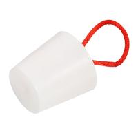 ROWORKX 1Pcs Silicone Rubber Tapered Plug, 22-29 Solid Bathtub Bungs Stopper with Handle, Waterproof Sealing Plugs, Soft Flexible Stopper for Test Tubes, Water Pipe, Drainage Hole, White | Waterproof Bathtub Sealing Plugs, White Rubber Bungs Stopper with Ring for Test Tubes, Water Pipe, Drainage Hole, 1Pc