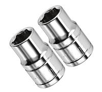 ROWORKX 2Pcs 10 x 28mm 6-Point Shallow Socket, 3/8 Inch Drive, Chrome Vanadium Steel Socket Polished Finish, Secure Hexagonal Design, Anti-Rust, Auto & Home Repair, Metric