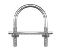ROWORKX M8 Round U Bolt, 3Sets M8 x 51mm U Bolts with Nut, Plate | Stainless Steel Heavy Duty U Clamp Fasteners for Trailer, Pipe Mounting, Automotive, Leaf Spring and Machinery