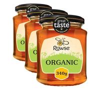 Rowse Honey, Organic Honey, Runny, Jar, 100% pure & natural, 340g (Pack of 3)