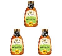 Rowse Honey, Organic Honey, Squeezy bottle, 100% pure & natural, 340g (Pack of 3)