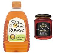 Rowse Squeezy Organic Honey 680g + Rowse Manuka 500+ MO 225g, Natural Spreads Bundle