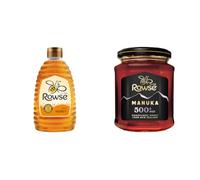 Rowse Squeezy Runny Honey 680g + Rowse Manuka 500+ MO 225g, Natural Spreads Bundle