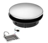 Rowwait 1pcs Stainless Steel Sink Tap Hole Cover Kitchen Faucet Hole Cover,Bathroom Faucet Hole Cover,Shower Plughole Cover Bathroom Push Drain Stopper Plugs Kitchen Bathroom(Suitable 28-38mm)