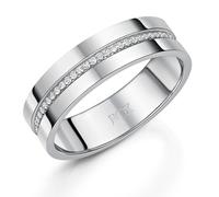 ROX Adore Diamond 6mm Ring Polished Platinum Luxury Hallmarked 950 Platinum - ROX Diamond & Thrills Jewellery