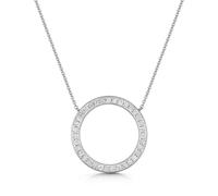 ROX Adore Diamond Circle Necklace 18ct Circle In ROX Luxury Packaging Exclusive Luxury Hallmarked Chain - White Gold - ROX Diamond & Thrills Jewelle