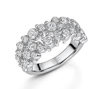 ROX Cascade Diamond Two Row Ring In ROX Luxury Packaging Platinum Exclusive Luxury Hallmarked 950 Platinum