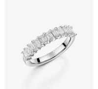 ROX Classic Emerald Cut Lab Grown Diamond Ring Platinum Luxury Hallmarked Claw Set 950 Platinum