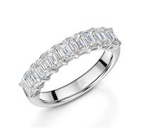 ROX Classic Emerald Cut Lab Grown Diamond Ring Platinum Timeless Luxury Hallmarked Claw Set 950 Platinum