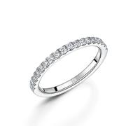 ROX Claw Diamond Eternity Ring Platinum Luxury Hallmarked Claw Set 950 Platinum